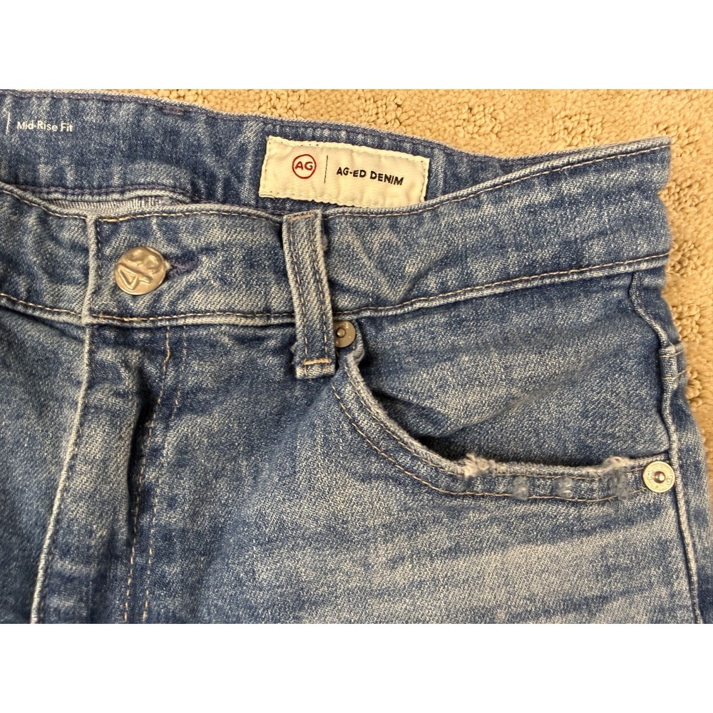 Women's AG Adriano Goldschmied Y2K Saige wide Leg Baggy Crop Sz 27 Raw Hem #1343 - Picture 9 of 16